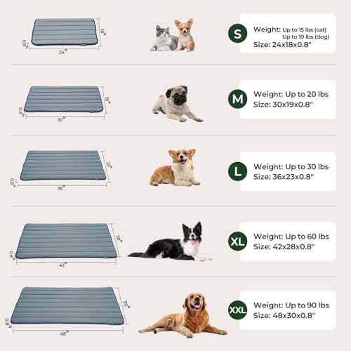 BALANCE Dog Crate Pad, Dog Foam Crate Mat Kennel Pad, Washable Water-Resistant Pet Bed Flat Dogs Cage Mat for X-Large Dogs - color: Mellow Rose, size: 42.0"L x 28.0"W x 0.8"Th