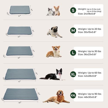 BALANCE Dog Crate Pad, Dog Foam Crate Mat Kennel Pad, Washable Water-Resistant Pet Bed Flat Dogs Cage Mat for Small Dogs - color: Green, size: 24.0"L x 18.0"W x 0.8"Th