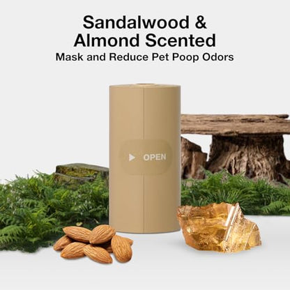 VETRESKA Dog Poop Bags, Leak Proof, Extra Thick and Large Pet Waste Bags for Dog Walking and Cat Litter, Sandalwood & Almond Scented, 300 Bags - size: 1 Count (Pack of 300), style: Santal Forest