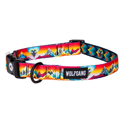 Wolfgang Heavy Duty, Adjustable Dog Collar with Quick Release Nylon Buckle for Walking & Training, MountainVibes Print, Small - color: MountainVibes Print, size: Small (5/8 Inch x 8-12 Inch)