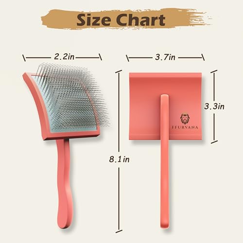 Slicker Brush for Dogs, for Golden Doodles with Long Hair, for Large Pet Dogs, Grooming Pet Hair - red（Large） - color: red