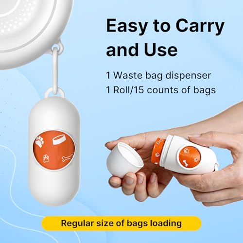 16Ft Auto-Brake Retractable Dog Leash with Chew-Proof Steel Cable, 360° Tangle-Free, Shock Absorbing, Built-in Poop Bag Dispenser - color: White, size: 16Ft-Large