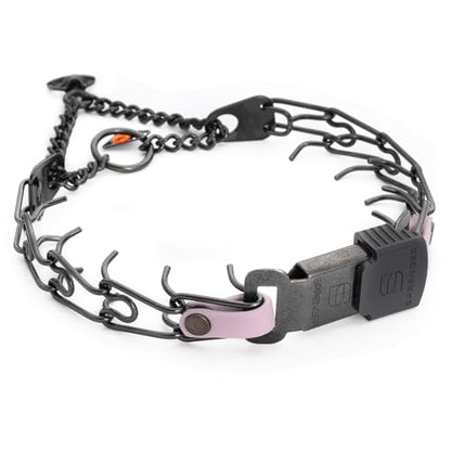 Herm Sprenger Black Stainless Steel Dog Collar with Quick Release ClicLock Buckle and Biothane Insert Training Collar Made in Germany (Pastel Purple, 16in x 2.25mm(Neck Size up to 13-14in)) - color: Pastel Purple, size: 16in x 2.25mm(neck size up to 13-14