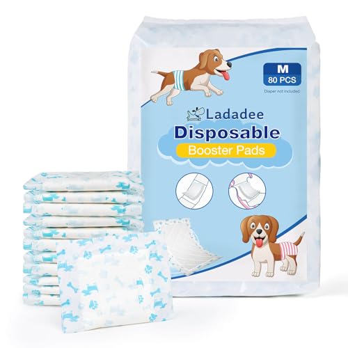 Disposable Dog Diaper Liners Booster Pads for Male and Female Dogs, Doggie Diaper Inserts fit Most Types of Dog Diapers - Pet Belly Bands and Male Wraps-S/M-80PCS - size: S/M-80Count