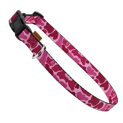 Dog Collar, Cute Camouflage Pattern, Soft and Adjustable Collar with Quick Release Buckle (S (Neck 11-18", Width 5/8")), Camouflage Pink - color: Camouflage Pink, size: S (Neck 11-18", Width 5/8")