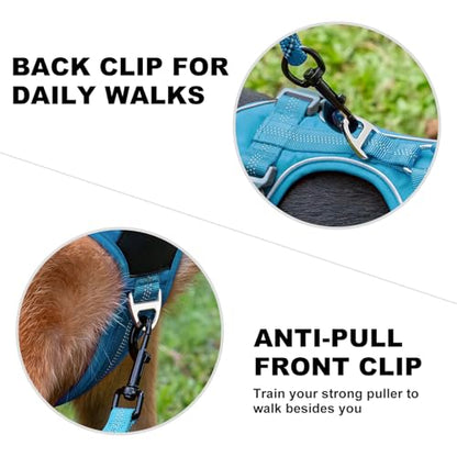 Plutus Pet No Pull Dog Harness, Release at Neck, Soft Padded, Reflective Adjustable Dog Vest Harness for Small, Medium, Large Dogs(Light Blue, S) - color: Light Blue, size: S