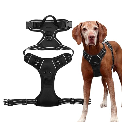 Escape Proof Dog Harness - No-Pull Pet Harness | Adjustable Soft Padded Dog Vest No-Choke Pet, Easy Control Heavy Duty Reflective for Small Medium Dogs