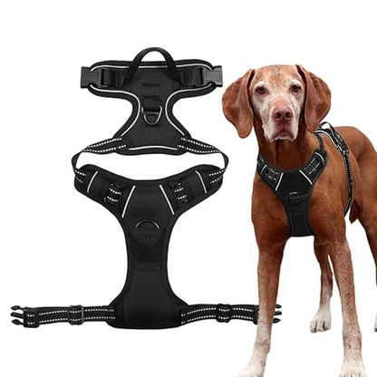 Escape Proof Dog Harness - No-Pull Pet Harness | Adjustable Soft Padded Dog Vest No-Choke Pet, Easy Control Heavy Duty Reflective for Small Medium Dogs
