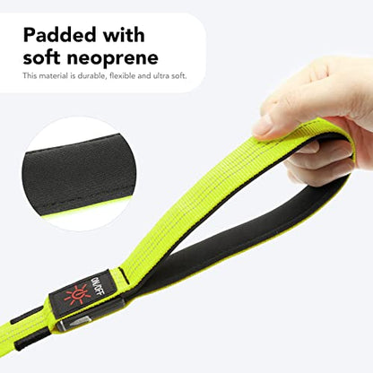 Light Up Dog Leash, USB Rechargeable, LED (4FT,Green & Reflective Wires) | Glow in dark, reflective, USB-C rechargeable, bright LED for night safety, fits small to large dogs - color: Green & Reflective Wires, size: 4FT