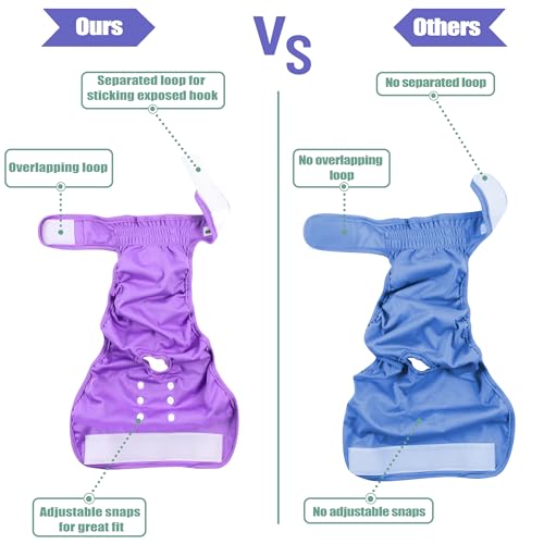 wegreeco Washable Reusable Premium Female Dog Diapers, Small Medium Large Size, Pack of 3,Dog Doggie Puppy & Doggy Diapers Female,Period Panties in Heat (Small) - color: Bright Color, size: Small