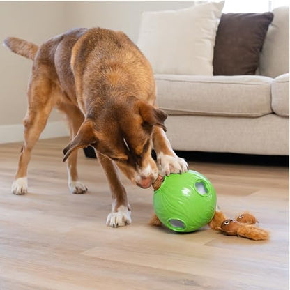 Outward Hound by Nina Ottosson Dog Snuffle N' Treat Ball Puzzle, Level 2 Intermediate, Green, Large - color: Snuffle N' Treat (Green)