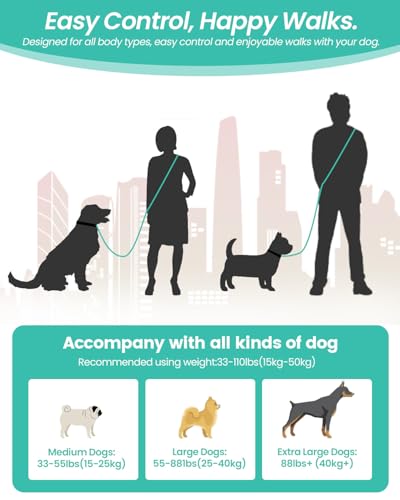 Hands Free Dog Leash, 5.1-8.9Ft Crossbody Long Leash | Adjustable Dog Waist Belt for Medium Dogs, Waist Leash for Dog Walking & Running & Training &Travel etc.(Grey Green) - color: Grey Green