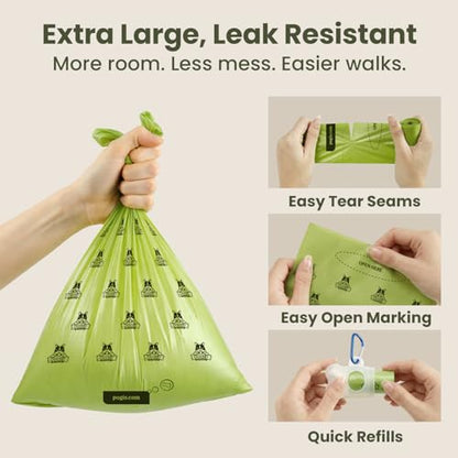 Pogi’s Dog Poop Bags – Leak-Proof & Extra Thick Pet Waste Bags with 2 Holders (Unscented, 50 Rolls, 750-Count) - color: Unscented, size: 1 Count (Pack of 750)