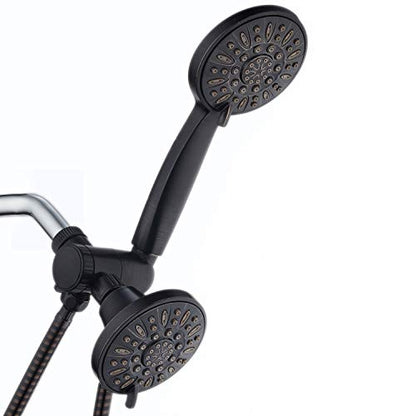 AquaDance Oil Rubbed Bronze Premium High Pressure 48 3-Way Combo for The Best of Both Worlds – Enjoy Luxurious Rain Head and 6-Setting Hand Held Shower Separately or Together - color: Oil Rubbed Bronze