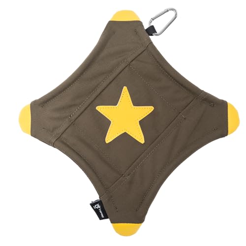 TSPRO Tactical Star-Shaped Dog Flying Disc, Anti-Rip Nylon Toy for Aggressive Chewers & Medium-Large Dogs, Water Floating Lightweight for Beach/Camping/Park/Backyard Training (9", Green) - color: Green