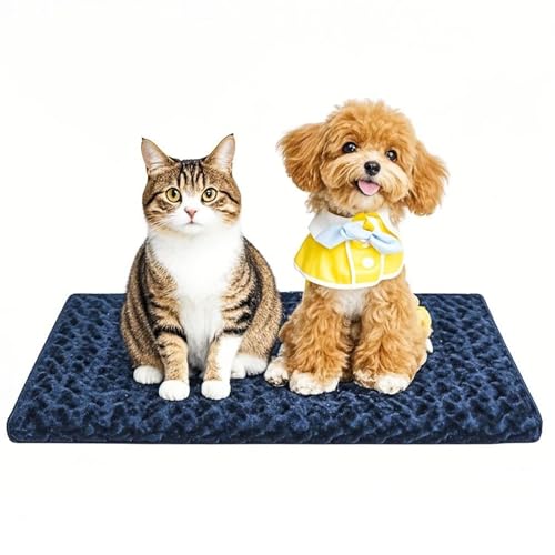 Dog Beds Crate Pad, Dog Bed Mat for Smal Dogs Sleeping, Soft, Durable, Washable & Anti-Slip Crate Pads, Reversible Mat Bed Kennel Mat Cat Bed - color: Navy Blue, size: S(24"*18"*1.5")