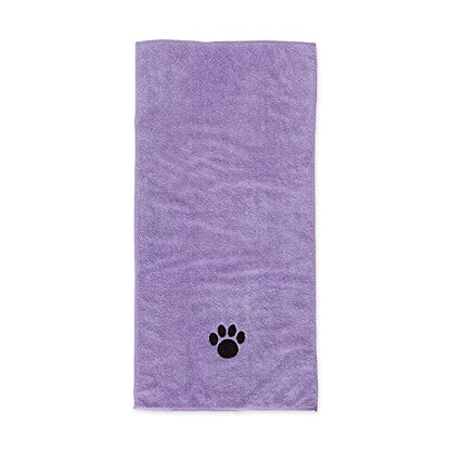 Bone Dry Pet Grooming, Embroidered Microfiber Towel Drying Collection, 15x30, Lavender - color: Lavender, size: 15x30"
