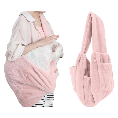 Cat Carrier Slings Soft Puppy Carrying Bag for Outdoor Travel Pet Boby Holder Hands Free for Small Dogs Kittens, Light Pink - color: Light Pink