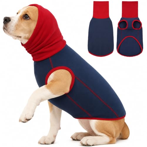 Dog Sweater,Dog Fleece Jacket Vest,Stretchy Pullover Soft Dog Sweatshirt, Lightweight Turtleneck Dog T-Shirts,Pullover Dog Pajamas,Stylish Pet Outfits,Warm Dog Winter Coat for Small Medium Large Dogs - color: NavyBlue, size: XXX-Large