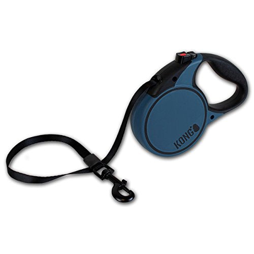 Alcott Kong Terrain Retractable Dog Leash, Large, Blue, 16' Long - color: Blue, size: Large 16'