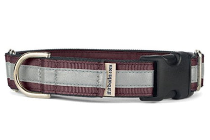 If It Barks 1" Reflective Martingale Collar with Quick Snap Buckle for Dogs, Adjustable, Made in USA,Medium, Burgundy - color: Burgundy, size: Medium w/Buckle
