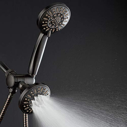 AquaDance Oil Rubbed Bronze Premium High Pressure 48 3-Way Combo for The Best of Both Worlds – Enjoy Luxurious Rain Head and 6-Setting Hand Held Shower Separately or Together - color: Oil Rubbed Bronze