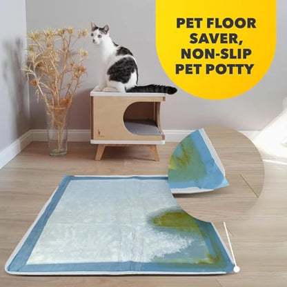 TidyFriend Dog Pee Pad Holder Tray - Fits Up to 24” x 24” Pee Pad Holder for Dogs - Stable Grip, Raised Edges, Quick-Wipe Silicone Surface Dog Pad Holder for Indoor Flooring Protection (Light Grey) - size: 24 x 24 Inches