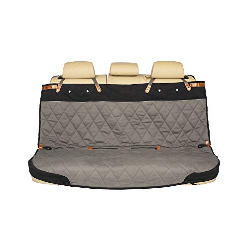 PetSafe Happy Ride Quilted Dog Car Seat Cover – Waterproof & Durable – Machine Washable – Fits Most Cars, Trucks & SUVs – Backseat Protection for Scratches & Dog Hair - Bench, Grey - color: Grey, size: Standard, style: Bench