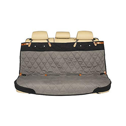 PetSafe Happy Ride Quilted Dog Car Seat Cover – Waterproof & Durable – Machine Washable – Fits Most Cars, Trucks & SUVs – Backseat Protection for Scratches & Dog Hair - Bench, Grey - color: Grey, size: Standard, style: Bench