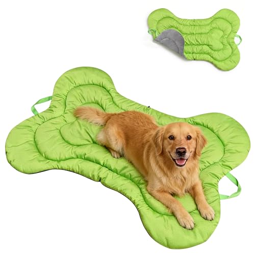 Outdoor Dog Bed for Car Travel Dog Bed Mat - Portable Foldable Reversible Pet Mat, Washable All-Season Cooling Mat for Dogs Camping, Car, Indoor & Outdoor Double-Sided Anti-Grabbing