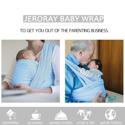 Baby Wraps Carrier, Jeroray Baby Carrier,Hands Free Infant Carrier, Lightweight,Breathable,Softness,Baby Blue - color: Baby Blue