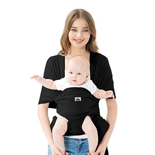 Baby Wraps Carrier, Jeroray Baby Carrier,Hands Free Infant Carrier, Lightweight,Breathable,Softness,Black - color: Black