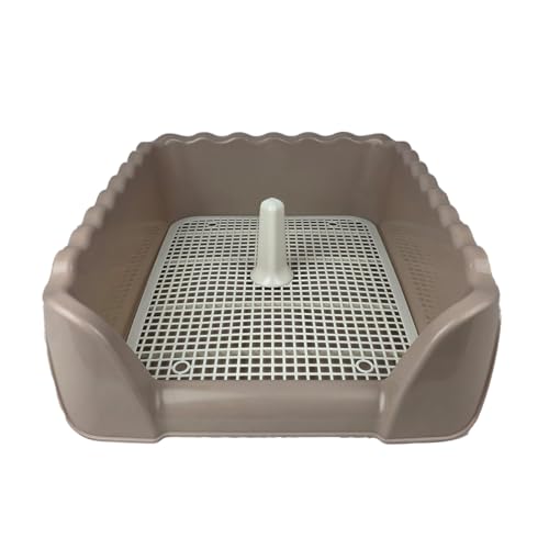 Lutema Indoor/Outdoor Training Dog Potty Tray for Small and Medium Puppies Litter Boxes in (Beige) - color: Beige