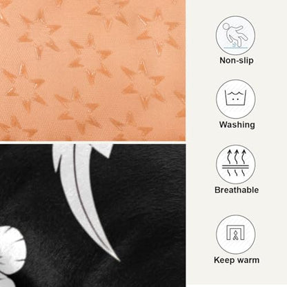 Black White Hibiscus Pattern Pet Bed Mat for Dogs and Cats, Soft Washable Crate Pad with Non-Slip Bottom, Cozy Bed Cushion for Small Medium Large Pets, 24x36 Inch - size: Medium