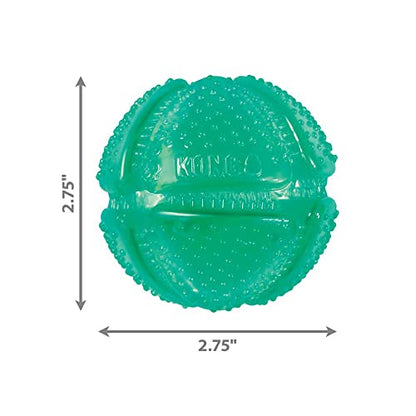 KONG Squeezz Dental Ball - Dog Toy for Cleaning Teeth - Flexible Chew Toy for Gentle & Mild Chewers - for Medium/Large Dogs - style: Ball