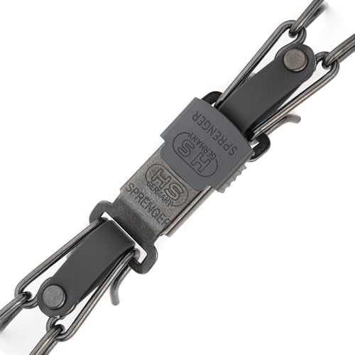 Herm Sprenger Black Stainless Steel Dog Collar with Quick Release ClicLock Buckle and Biothane Insert Training Collar Made in Germany (Black, 23in x 3.2mm(Neck Size up to19-20in)) - color: Black, size: 23in x 3.2mm(neck size up to19-20in)