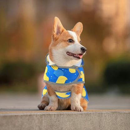 Dog Raincoat for Small Dogs Puppies Waterproof Jacket Hooded Rain Coats with Reflective Strips Leash Hole & Poncho Adjustable Fit (ShinyDuck,XS) - color: A. Ducks, size: X-Small