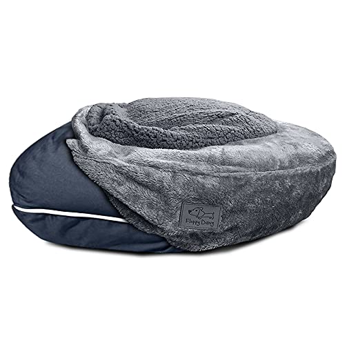 Floppy Dawg Round Bolster Dog Bed Replacement Cover. Fits Best Friends, MixJoy, Focuspet, and PuppBudd, Raised Rim, Pillow Side Models. Machine Washable, Fitted Slip-On. Medium up to 30W.