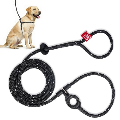 Harness Lead Escape Resistant, Reduces Pull Dog Harness, Medium/Large, Black - color: Black