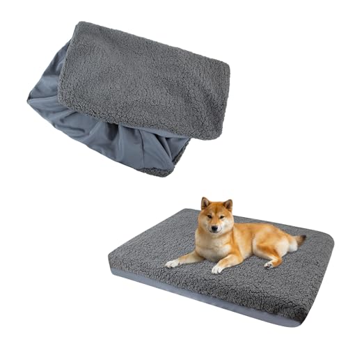 Dog Bed Cover Replacement Washable,Crate Pad Cover with Zipper,Oxford Dog Bed Sheets,Pet Bed Cover Hair Easy to Remove (Gray #2, 32 * 44 * 6inch) - color: Gray #2, size: 32*44*6inch