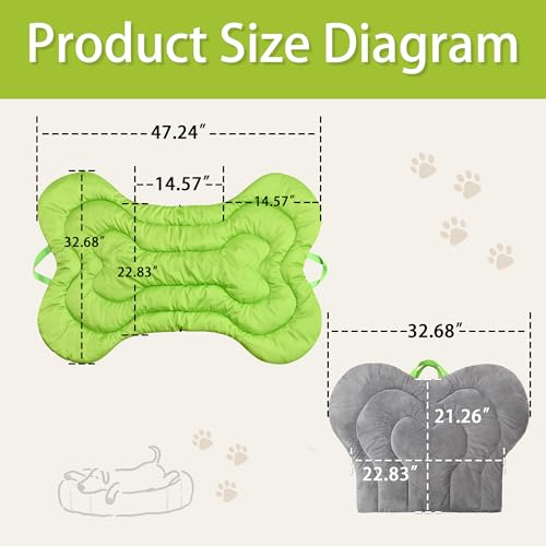 Outdoor Dog Bed for Car Travel Dog Bed Mat - Portable Foldable Reversible Pet Mat, Washable All-Season Cooling Mat for Dogs Camping, Car, Indoor & Outdoor Double-Sided Anti-Grabbing
