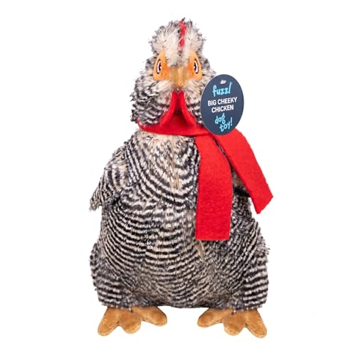 Fuzzl Plush Super Soft Big Cheeky Chuck Chicken Dog Toy & Comforter – Cuddly Plush with Squeaker, Gentle Dog Toy for Puppies & Small to Medium Dogs - style: Jumbo Chicken