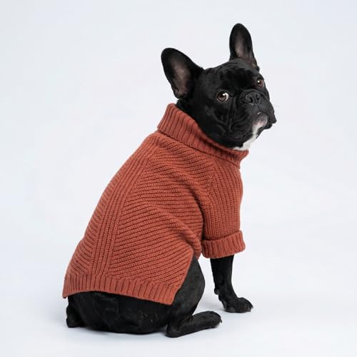 Fitwarm Thermal Knitted Dog Sweater Doggy Winter Coat Pet Clothes Doggie Turtleneck Jacket Puppy Outfits Cat Sweatsuit Red Small - color: Red, size: Small