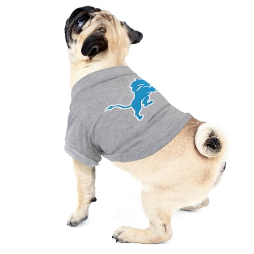Littlearth NFL Detroit Lions Pet T-Shirt, Team Color, X-Small - color: Detroit Lions, size: X-Small