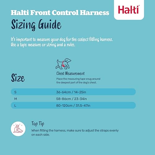 Halti Front Control Harness - Stop Your Dog Pulling on the Leash. Adjustable, Lightweight and Easy to Use. Anti-Pull Dog Training Harness for Small Dogs (Size S) - size: Small