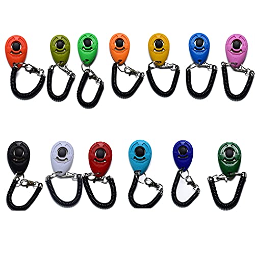 Dog Training Clicker Ultrasonic 2PCS 2 in 1 Dog Whistle Pet Clicker with Strap