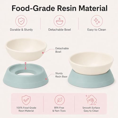 DZXZY French Bulldog Food Bowl, Slanted Tilted Pug Dog Bowl,Non-Slip Pet Feeder for Frenchie, Shih Tzu, Flat Faced Small Dogs, Puppies,Cat(Green, M -2 Cup) - color: Green, size: M -2 Cup