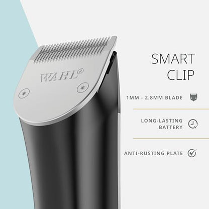 Wahl Pro Animal Smart Clip - Effortless at-Home Grooming - Cordless Clipper with LCD Screen - Rechargeable Battery - Supports Adjustable Cutting Length - Quiet Grooming Tool