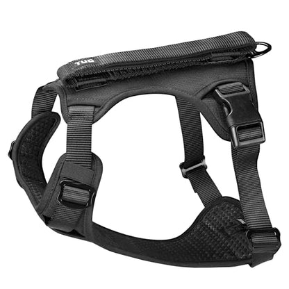 TUG Grab Dog Harness | Integrated Traffic Leash Magnetically Attached for Quick Control (Small/Black) - color: Black - Grab Harness, size: Small