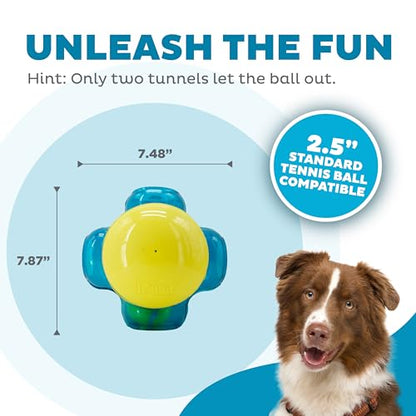Outward Hound Tennis Maze Craze Interactive Squeaky Dog Toy, Blue - color: Blue Tennis Maze Craze, size: One-Size, style: Single